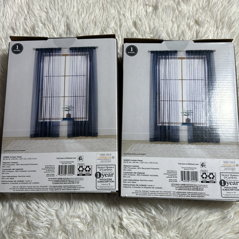 Better Homes & Gardens Solid Fringe 84"Single Curtain Panel - Picture 4 of 7